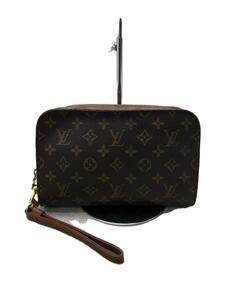 LOUIS VUITTON◆オルセー_モノグラム_BRW/PVC/BRW/反り・ファスナー剥がれ有り