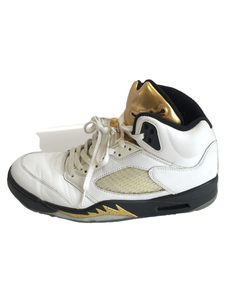 NIKE◆AIR JORDAN 5 RETRO/エアジョーダンレトロ/ホワイト/136027-133/27.5cm/WHT