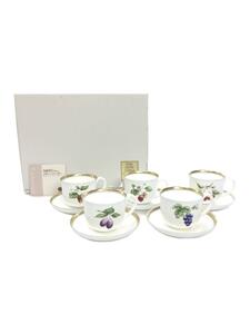 NIKKO◆FINE BONE CHINA/フルーツ柄/絵変コーヒー椀皿/カップ&ソーサー/10点セット/WHT