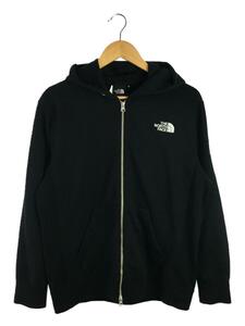 THE NORTH FACE◆ジップパーカー/M/コットン/BLK/NT12140/スクエアロゴ