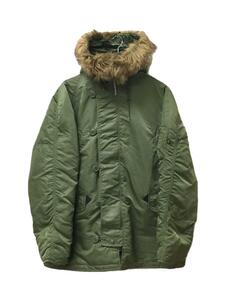 ALPHA INDUSTRIES◆N-3B/フライトジャケット/L/ナイロン/KHK/20024-21/キズ、ヨゴレ有