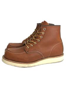 RED WING◆レースアップブーツ・6インチモックトゥ/26cm/美品/茶/ブラウン/レザー/875