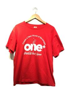 Hanes◆90s/euro-fit/Tシャツ/L/コットン/RED/無地