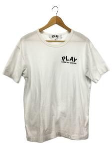 PLAY COMME des GARCONS◆Tシャツ/XL/コットン/WHT/無地/AZ-T198