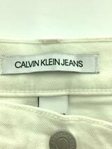 Calvin Klein◆スキニーパンツ/ダメージジーンズ/25/コットン/ホワイト/無地/カルバンクライン_画像4