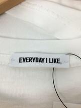 Deuxieme Classe◆Tシャツ/-/コットン/WHT/無地/22SS/EVERYDAY I LIKE./BigTシャツ_画像3