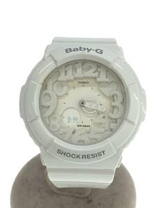 CASIO◆クォーツ腕時計・Baby-G/デジアナ/WHT/WHT