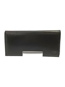 PORTER◆PLUME/LONG WALLET/プリュム・長財布/レザー/ブラック/黒/美品/179-03870