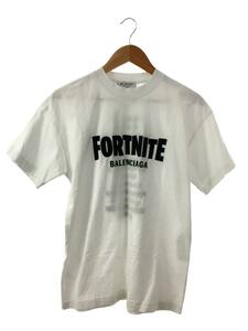 BALENCIAGA◆21AW/FORTNITE/LIMITED EDITION/Tシャツ/XS/コットン/WHT/無地