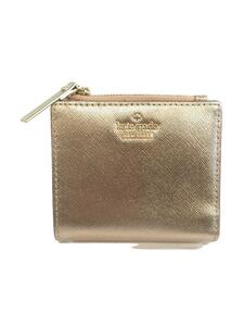 kate spade new york◆2つ折り財布/レザー/GLD/無地/レディース/PWRU5451