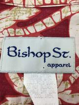 Bishop St/アロハシャツ/S/コットン/RED/花柄_画像3