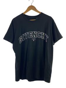 GIVENCHY◆Embroidered Signature T-Shirt/22AWTシャツ/M/コットン/BLK/BM71CW3Y6B