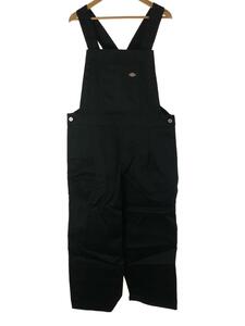 DICKIES◆オーバーオール/0/ポリエステル/BLK/無地/11211461236