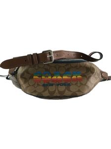 COACH* waist bag / leather /BRW/ total pattern /F72710