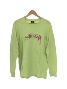 STUSSY◆ロゴ/長袖Tシャツ/M/コットン/GRN