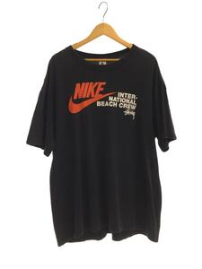 NIKE◆Tシャツ/XXL/コットン/BLK/プリント/×STUSSY/20AW/M NRG Br TEE BEACH