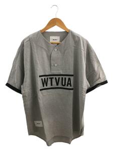 WTAPS◆LEAGUE SS COTTON TWILL WTVUA/ツイル/ベースボール/シャツ/2/コットン/GRY