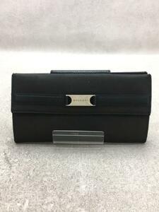 BVLGARI◆長財布/キャンバス/GRY/メンズ