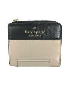 kate spade new york◆二つ折り財布/PVC/ベージュ/レディース/WLR00121