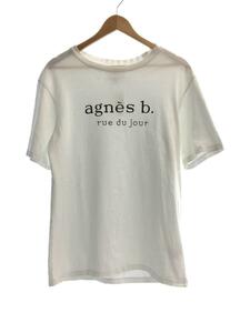 agnes b.◆ADAM ET ROPE別注/フロントロゴ/Tシャツ/XL/コットン/WHT/プリント/7835SAX8