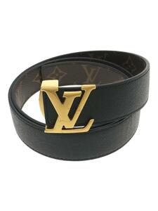 LOUIS VUITTON◆サンチュール・イニシャルモノグラム・リバーシブル30MM_モノグラム_BLK/牛革/BLK/レディース