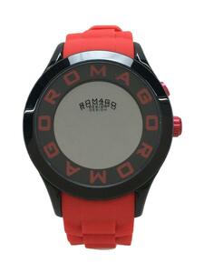 ROMAGO DESIGN◆クォーツ腕時計/RMO15-0162-4/アナログ/ラバー/BLK/RED