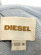 DIESEL◆ジップパーカー/M/コットン/BLU/左袖シミ汚れ有_画像3