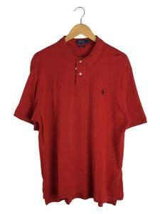 POLO RALPH LAUREN◆ポロシャツ/XL/コットン/RED/無地