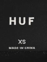 HUF◆Tシャツ/XS/コットン/BLK/無地_画像3