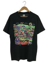 FRUIT OF THE LOOM◆Tシャツ/L/コットン/BLK/プリント/90s/USA製/シングルステッチ/BEVERLY HILLS_画像1