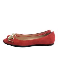 kate spade new york◆PHOEBE/バレエフラット/パンプス/US6.5/RED/スウェード/S1160034