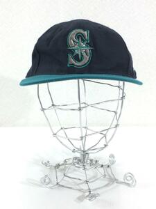 NEW ERA◆mariners/90s/キャップ/-/アクリル/BLK/無地/メンズ