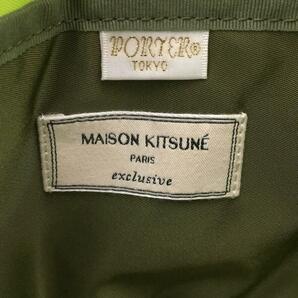 MAISON KITSUNE’◆TOTE BAG(L)/キツネ刺繍トートバッグ//KHK/無地の画像5