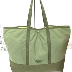 MAISON KITSUNE’◆TOTE BAG(L)/キツネ刺繍トートバッグ//KHK/無地の画像1