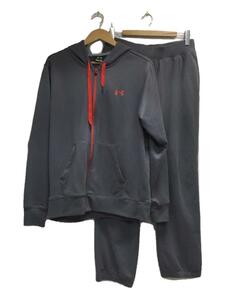 UNDER ARMOUR◆ジップパーカー/LL/ポリエステル/GRY/無地