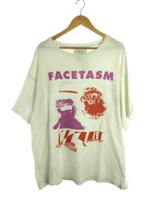 FACETASM◆COLLAGE FACETASM BIG TEE/Tシャツ/-/コットン/WHT/RB-TEE-U16