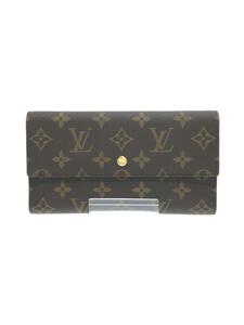 LOUIS VUITTON◆ポルトトレゾールインターナショナル/3つ折り財布/PVC/BRW/モノグラム/レディース/M61215