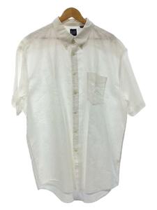 GAP◆半袖シャツ/XL/リネン/WHT/無地/OLDGAP/ボタンダウン/ギャップ