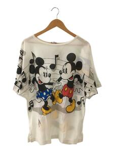 Disney VINTAGE◆90S/ミッキー&ミニー/Tシャツ/-/コットン/WHT