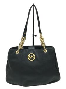 MICHAEL KORS◆トートバッグ/レザー/BLK/無地/35F5GFHM2L