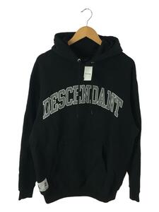 DESCENDANT◆TEAM HOODY/パーカー/2/コットン/BLK/プリント