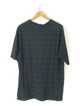 STUSSY◆Tシャツ/L/コットン/BLK/00s/ラメボーダー_画像2