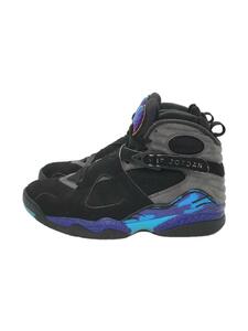 NIKE◆AIR JORDAN 8 RETRO/エアジョーダンレトロ/ブラック/305381-025/27.5cm/BLK/