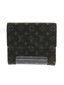 LOUIS VUITTON◆ポルト・モネ・ビエカルトクレディ_モノグラム・ミニラン_BLK/キャンバス/BLK/レディース