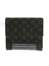 LOUIS VUITTON◆ポルト・モネ・ビエカルトクレディ_モノグラム・ミニラン_BLK/キャンバス/BLK/レディース_画像1