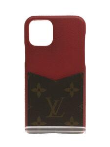 LOUIS VUITTON◆スマホケース/11 PRO/モノグラム/小物/PVC/RED/総柄/レディース/M69095