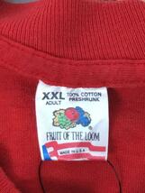 FRUIT OF THE LOOM◆Tシャツ/XXL/コットン/RED/90s_画像3