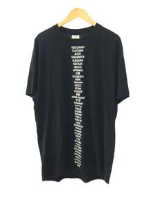 VETEMENTS◆19SS/Word Print Tee/ワードプリント/S/コットン/BLK/USS197067