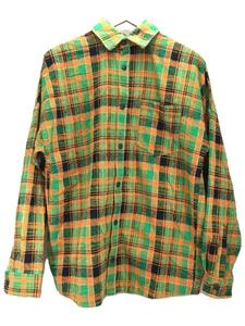 Palm Angels◆Checked Oversized Cotton-Blend Shirt/44/GRN/PMGA024S195540