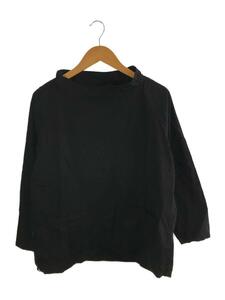 SETTO◆RAGLAN SLEEVE SMOCK/長袖シャツ/XS/コットン/BLK/無地/日本製